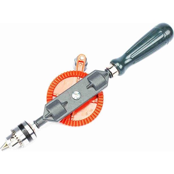 Perceuse manuelle à manivelle Perceuse en acier coulé Mini-perceuse manuelle portable à double pignon Perceuse manuelle pour bois/plastique/PVC/fibre de verre