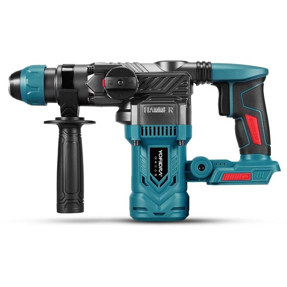Perceuse-marteau multifonctionnelle - Perceuse-marteau SDS sans fil - Moteur sans balais 18–21V - 2200 W - Diamètre de perçage de 26 mm - 2 modes de fonctionnement - Sans batterie