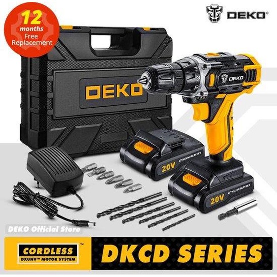 Perceuse sans fil 20 V lithium-ion, jaune