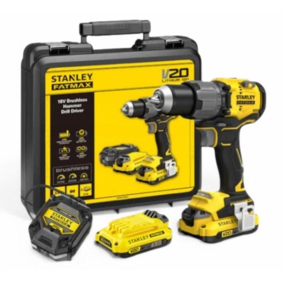 Perceuse sans fil 20 volts en métal à 2 vitesses Fatmax SFMCD 726 D2K