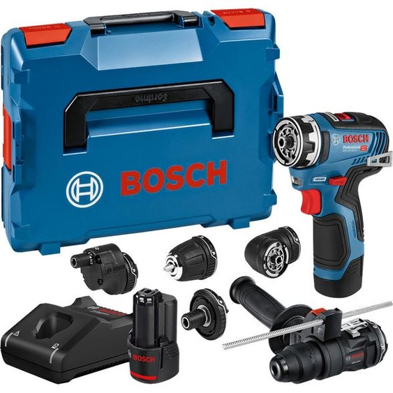 Perceuse-visseuse 12V GSR 12V-35 FC + 2 batteries GBA 3Ah + chargeur + coffret L-BOXX - BOSCH - 06019H3008
