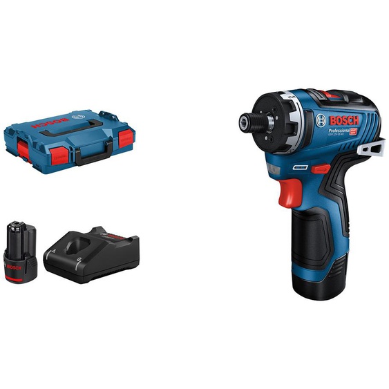 Perceuse-visseuse 12V GSR 12V-35 HX + 2 batteries 3Ah + chargeur + coffret L-BOXX - BOSCH - 06019J9100
