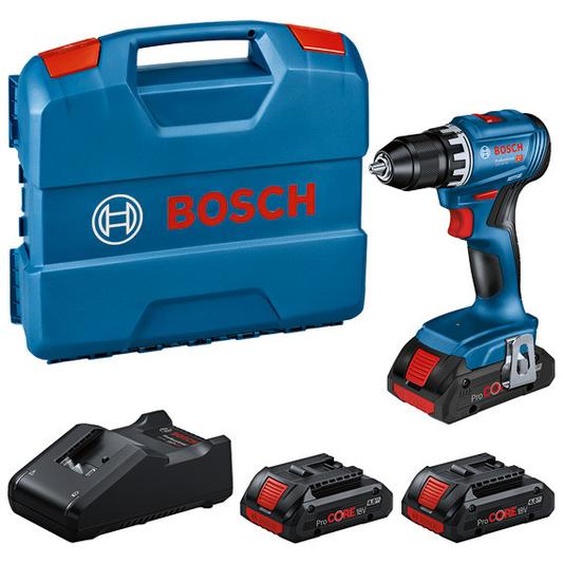 Perceuse-visseuse 18 V GSR18V-45 brushless + 3 batteries ProCORE 4 Ah + chargeur en coffret L-Case BOSCH 0615A5002N