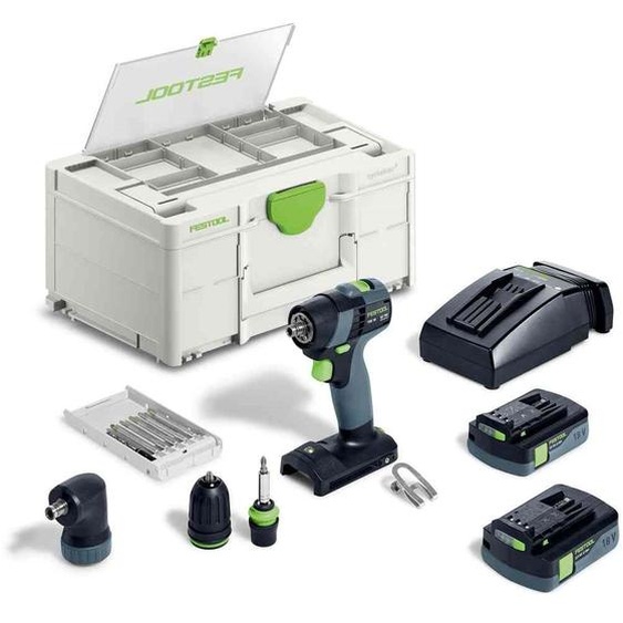 Perceuse-visseuse 18 V TXS 18 C 3,0-SET + 2 batterie 3 Ah + chargeur + coffret Systainer SYS3 FESTOOL 576896