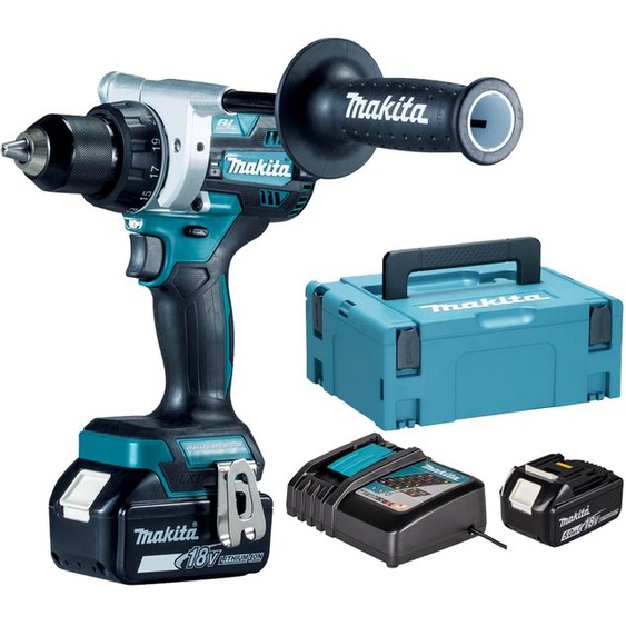 Perceuse-visseuse 18V + 2 batteries 5Ah + chargeur rapide + coffret MAKPAC - MAKITA - DDF486RTJ