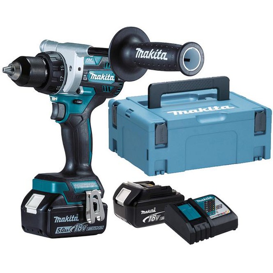 Perceuse-visseuse 18V + 2 batteries 5Ah + chargeur rapide + coffret MAKPAC - MAKITA - DDF486RTJ