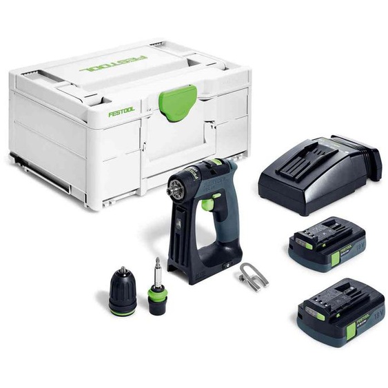 Perceuse-visseuse 18V CXS 18 C 3,0-PLUS + 2 batteries 3Ah + chargeur + coffret Systainer 3 - FESTOOL - 576883