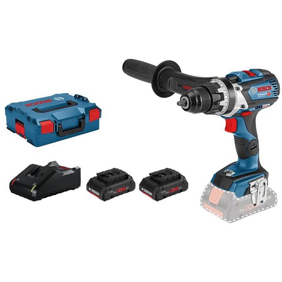 Perceuse-visseuse 18V GSR 18V-110 C + 2 batteries Procore 4.0Ah + chargeur + L-Boxx - BOSCH - 06019G010A