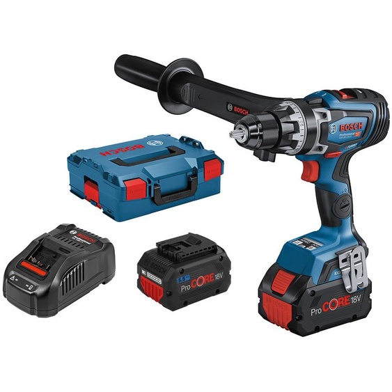 Perceuse-visseuse 18V GSR 18V-150 C BITURBO + 2 batteries 5,5Ah + chargeur + L-BOXX - BOSCH - 06019J500C