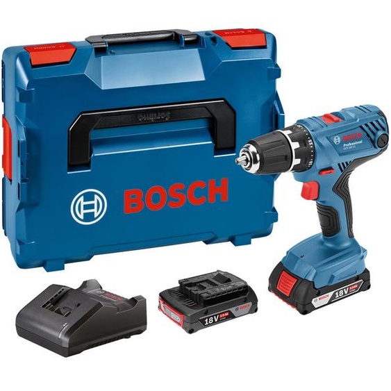 Perceuse visseuse 18V GSR 18V-21 + 2 batteries 2Ah + chargeur + coffret L-CASE - BOSCH - 06019H100A