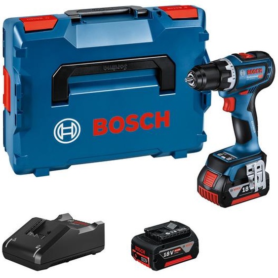 Perceuse-visseuse 18V GSR 18V-90 C + 2 batteries GBA 5 Ah + chargeur en coffret L-BOXX - BOSCH - 06019K6006