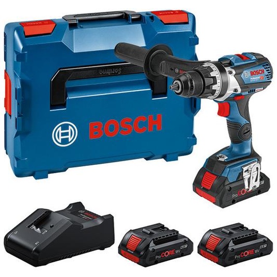 Perceuse-visseuse 18V GSR18V-110 brushless + 3 batteries ProCORE 4Ah + chargeur en coffret L-BOXX - BOSCH - 0615A5002S