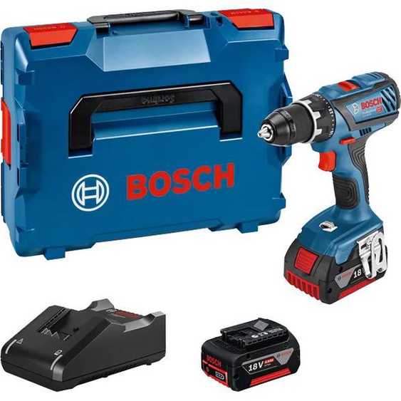 Perceuse-visseuse 18V GSR18V-28 + 2 batteries 4Ah + chargeur en coffret L-BOXX - BOSCH - 06019H410A
