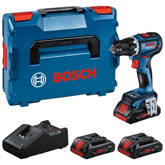 Perceuse-visseuse 18V GSR18V-90C brushless + 3 batteries ProCORE 4Ah + chargeur en coffret L-BOXX - BOSCH - 0615A5002R