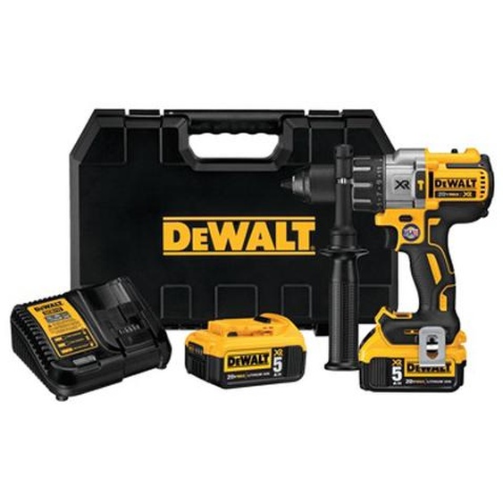 Perceuse-visseuse à percussion 18V + 2 batteries 5Ah + coffret TSTAK - DEWALT - DCD996P2-QW