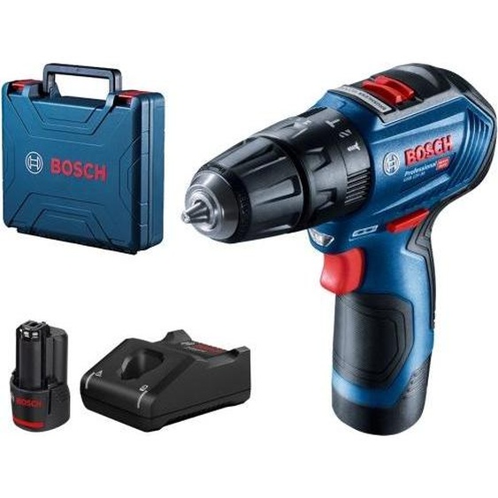 Perceuse-visseuse à percussion sans fil BOSCH GSB 12V-30 (coffret 2x2,0)