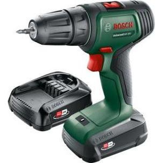 Perceuse-visseuse Bosch - UniversalDrill 18 (Livrée avec 2 batteries 1,5 Ah, SystemeBox, 241 accessoires) - PowerForAll
