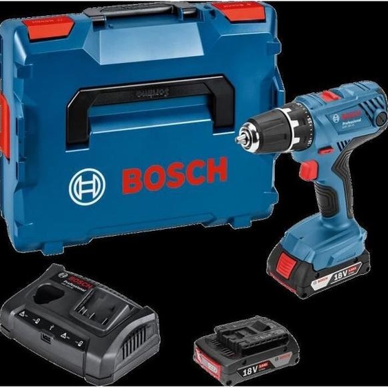 Perceuse Visseuse sans Fil Bosch GSR 18V-21, 18V, 2 Batteries 2Ah, Chargeur, Coffret L-BOXX, 55 Nm