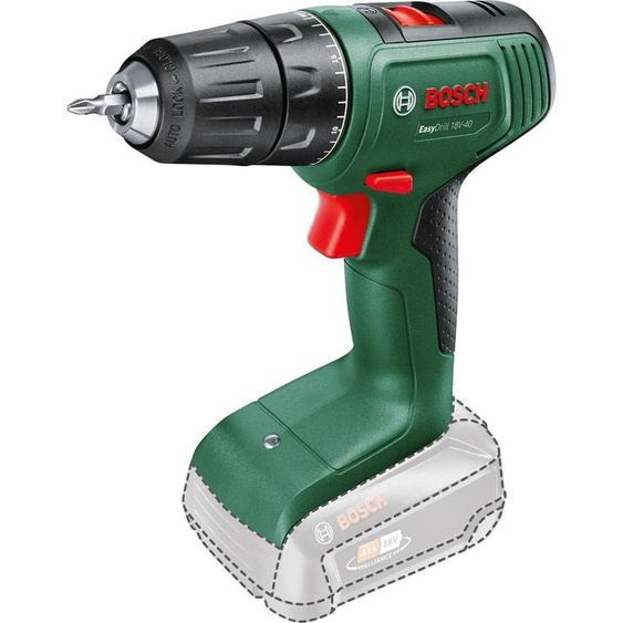 Bosch EasyDrill 18V-40 - Perceuse/visseuse - sans fil - 2 vitesses - mandrin 13 mm - 40 N-m - sans batterie - 18 V (06039D8000)