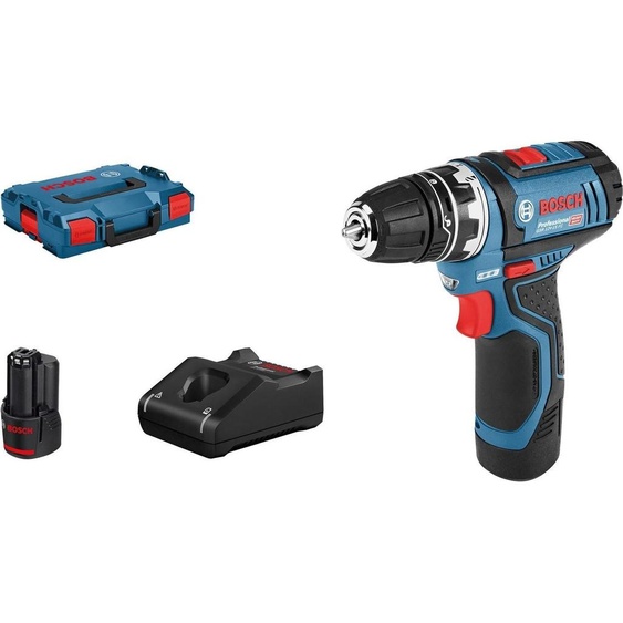 Perceuse-visseuse sans fil GSR 12V-15 FC, avec 2 batteries 2.0 Ah, L-BOXX, 1 embout