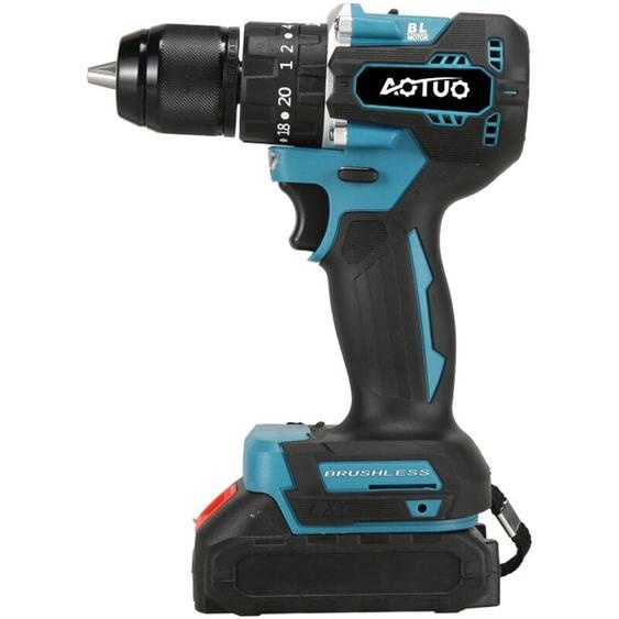 Perceuse visseuse sans fil,Perceuse visseuse à percussion 21 V, couple de 45 Nm, mandrin autoserrant de 13 mm, vitesse à vide (maximum) 1150 tr/min,