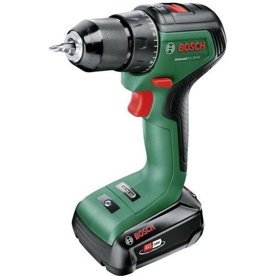 Perceuse Visseuse sans fil UniversalDrill 18V-60, 18V, 2.0Ah, Moteur sans balai, Mandrin métal 13mm