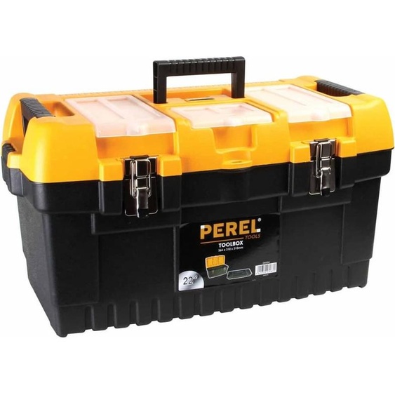 Perel Boîte à outils avec serrures métalliques 56,4 x 31 x 31 cm OM22M