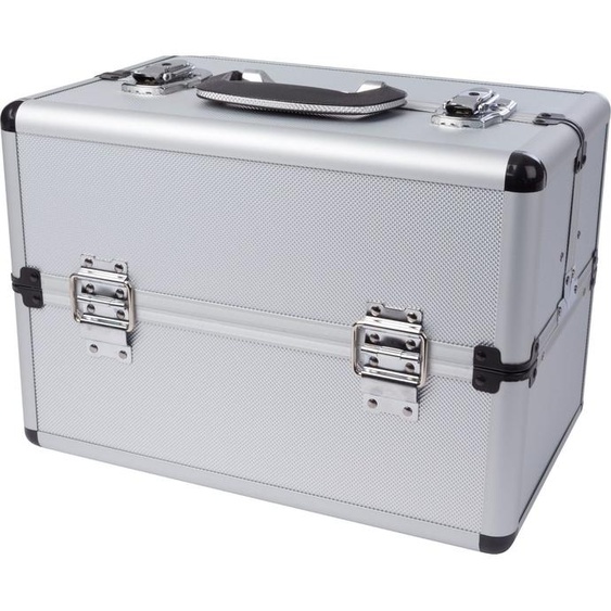 Perel valise à outils alu, valise à outils alu, valise à outils vide, valise multi-usage, dépliable,