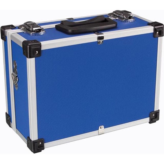 Perel valise de rangement, valise alu vide, valise de transport, valise alu, cadre aluminium, sangle de transport,