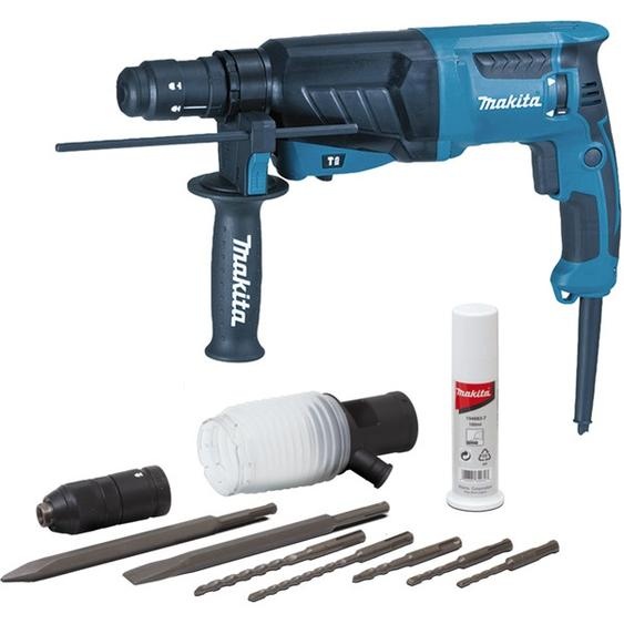 Perfo-burineur SDS Plus 800 W avec accessoires + coffret MAKITA HR2630TX4