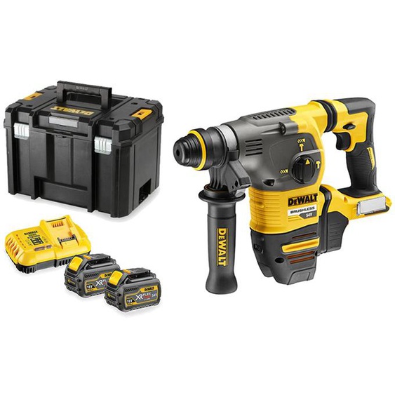 Perforateur-burineur SDS Plus 54V + 2 batteries 6Ah + chargeur + coffret TSTAK - DEWALT - DCH333T2