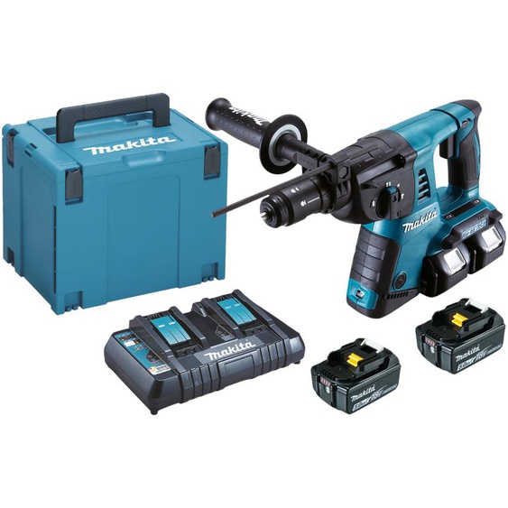 Perforateur SDS Plus 36V + 4 batteries 5Ah + chargeur + coffret MAKPAC - MAKITA - DHR264PT4J