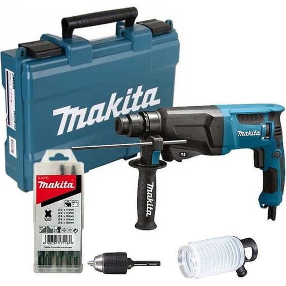 Perforateur SDS-Plus 800 W - MAKITA - accessoires - coffret - HR2600X9