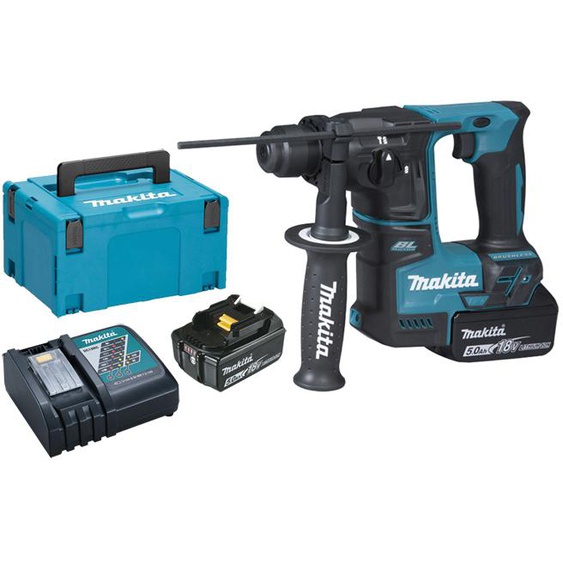 Perforateur SDS Plus sans-fil 18V + 2 batteries 5Ah + chargeur + coffret Makpac - MAKITA - DHR171RTJ
