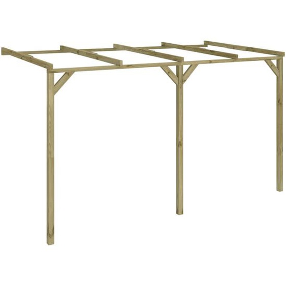 Pergola à appentis 2 x 4 x 2,2 m Bois