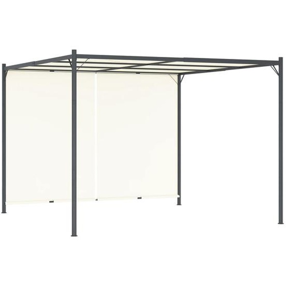 Pergola avec toit réglable Crème Blanc 3x3 m Acier