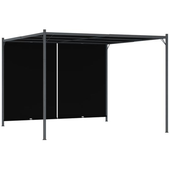 Pergola de jardin avec toit rétractable 3x3 m Anthracite