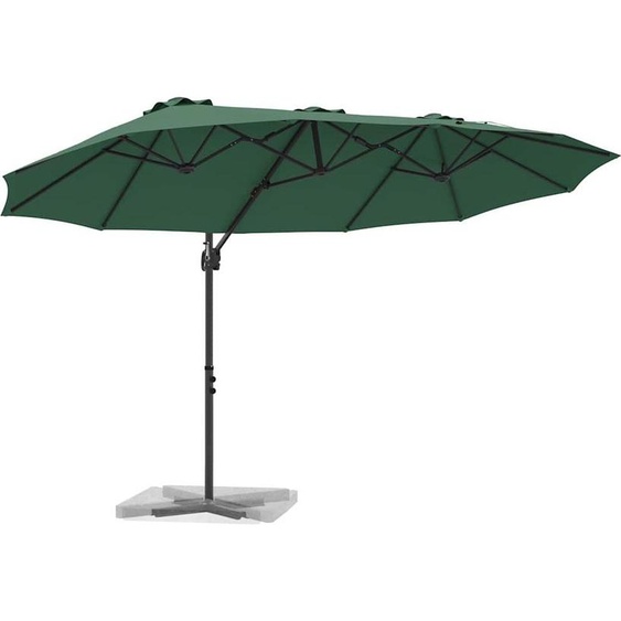 Parasol Vert 372 x 198 x 243 cm Polyester et Aluminium
