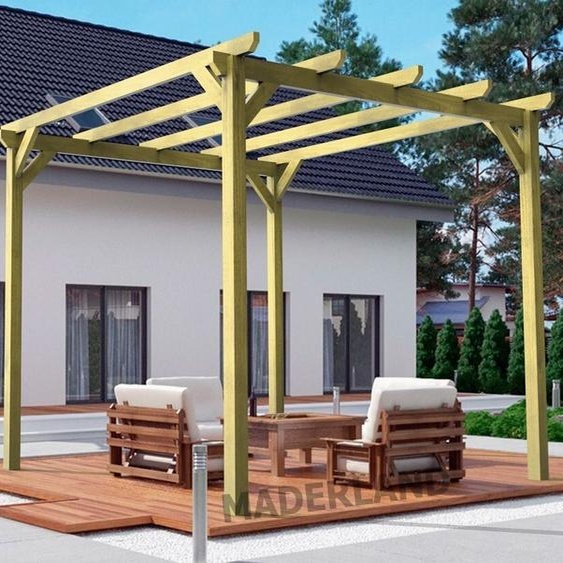 Pergola jardin en bois massif : MADRID : 510 x 300 cm