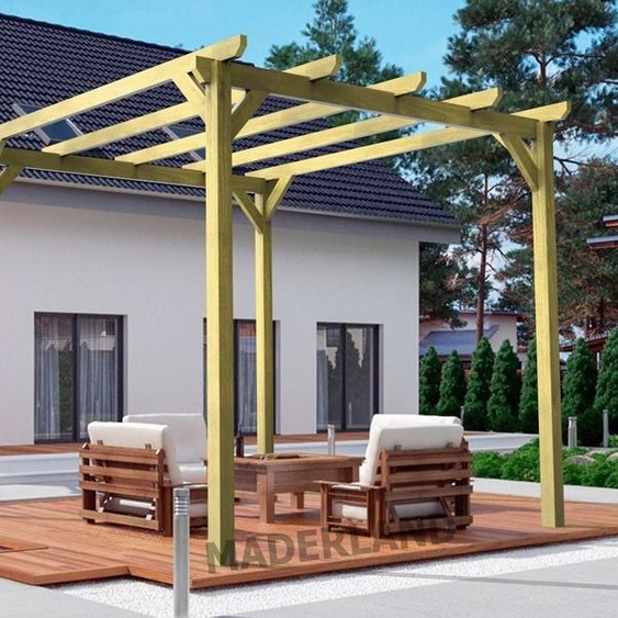 Pergola jardin en bois massif : MADRID : 510 x 420 cm