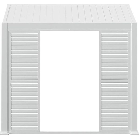 Persienne coulissante pour pergola bioclimatique EVORA Blanche Côté 3,6 m - 3,4 x 2,3 Aluminium, Traitement anti-rouille Hespéride
