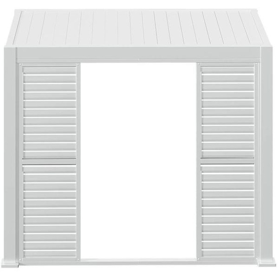 Persienne coulissante pour pergola bioclimatique EVORA Blanche Côté 3 m - 2,7 x 2,3 Aluminium, Traitement anti-rouille Hespéride