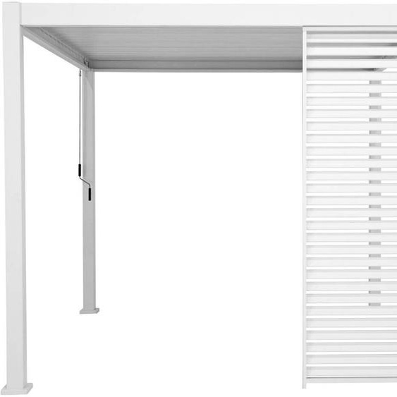 Persienne pour pergola bioclimatique EVORA Blanc Côté 3,6 m - 1/3 1,1 x 2,4 Aluminium Hespéride