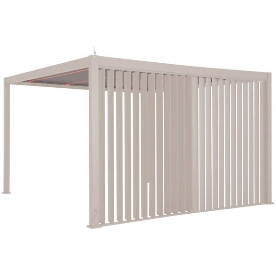 Persienne verticale EVORA Argile Pour Côté 3 m - 2,7 x 2,3 Aluminium traité époxy Hespéride