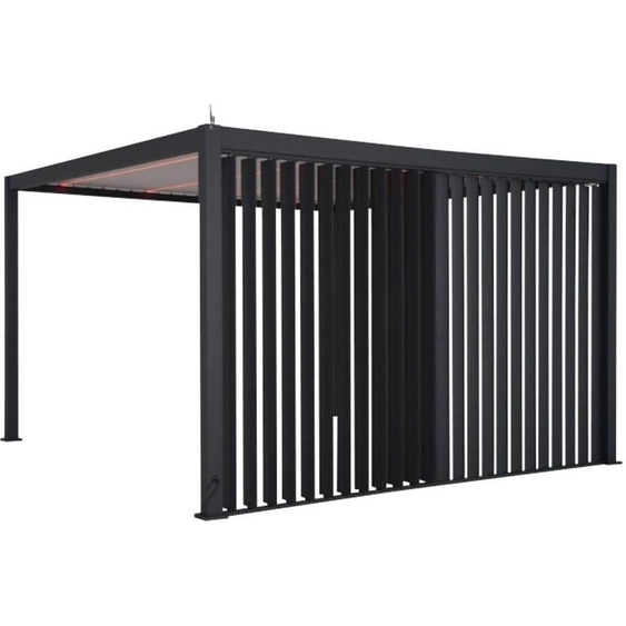 Persienne verticale EVORA Graphite Pour 4 x 3 m - Côté 2,7 2,3 Acier, Aluminium, Traitement anti-rouille Hespéride