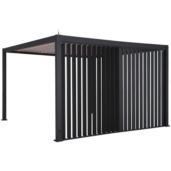 Persienne verticale EVORA Graphite Pour 4 x 3 m - Côté 3,7 2,3 Acier, Aluminium, Traitement anti-rouille Hespéride