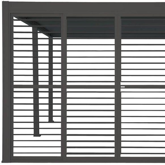 Persienne verticale EVORA Graphite Pour Côté 6 m - 1/3 2,4 x 3,7 Acier, Aluminium, Traitement anti-rouille Hespéride