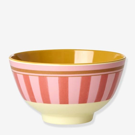 Petit bol en mélamine ORGANIC STRIPES rice, 300 ml rayé rose