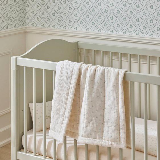 Petit Boutis En Gaze De Coton Imprimé Hirondelles