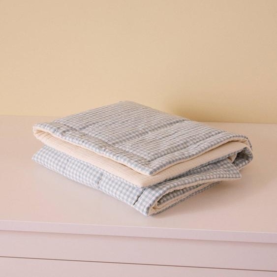 Petit Boutis En Gaze De Coton Vichy Vert